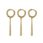 Roronoa Zoro Earrings F136 Titanium Implant Earrings Gold