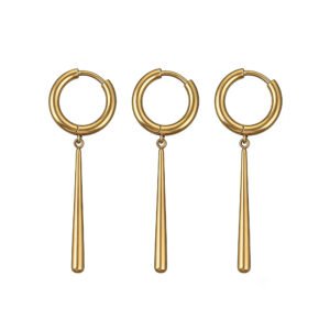 Roronoa Zoro Earrings F136 Titanium Implant Earrings Gold